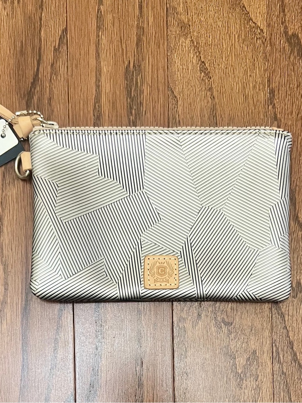 Consuela NWT Bam Bam Combi Silver Pouch Bag Pink Lined